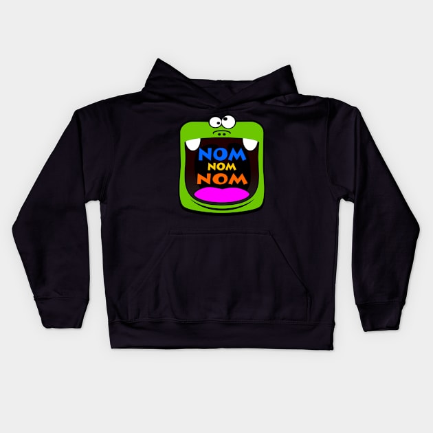 Nom Nom Nom Kids Hoodie by DavesTees